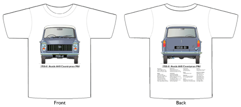 Austin A40 Mk1 1958-61 T-shirt Front & Back